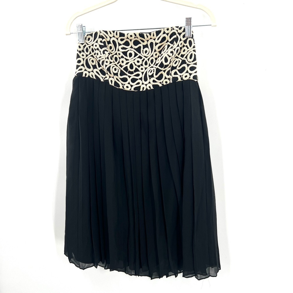 Lilly Pulitzer Jillie black cold pleated silk strapless cocktail dress retro 4 - Picture 8 of 11